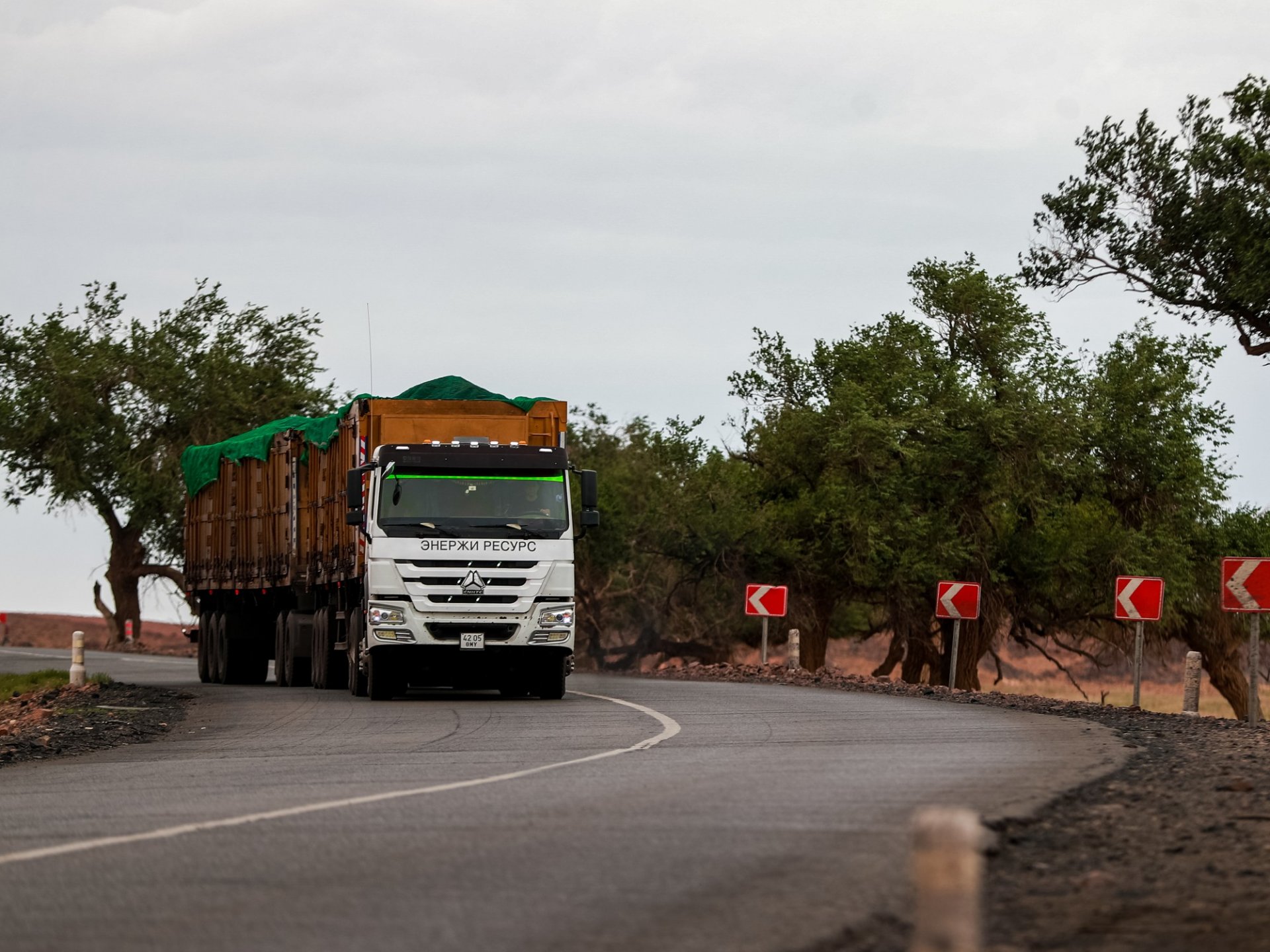 Local fleet truck on the road
